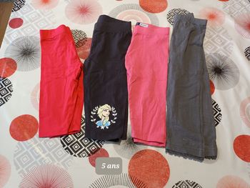 Lot 4 leggings short pantacourt taille 5 ans