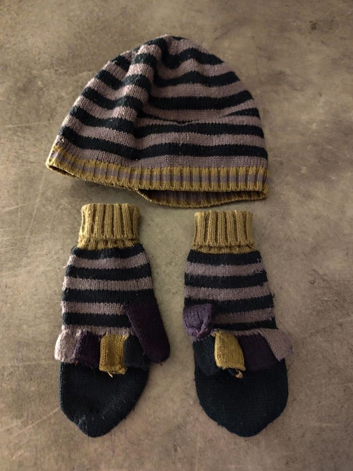 Ensemble garçon bonnet et gants sergent major - photo numéro 2