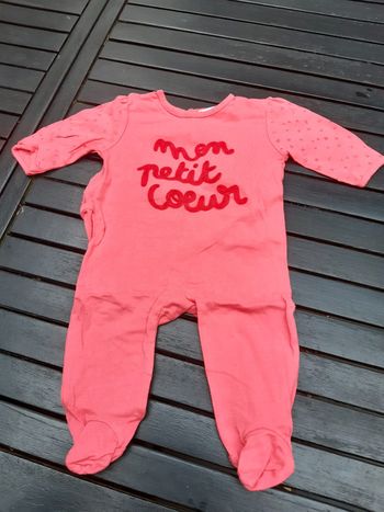 Pyjama été bébé fille 3 mois DPAM rise petit cœur