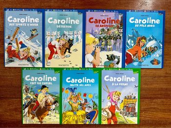 Lot de 7 livres Caroline Pierre Probst Amerique bleu vert je lis tout seul album bd Hachette