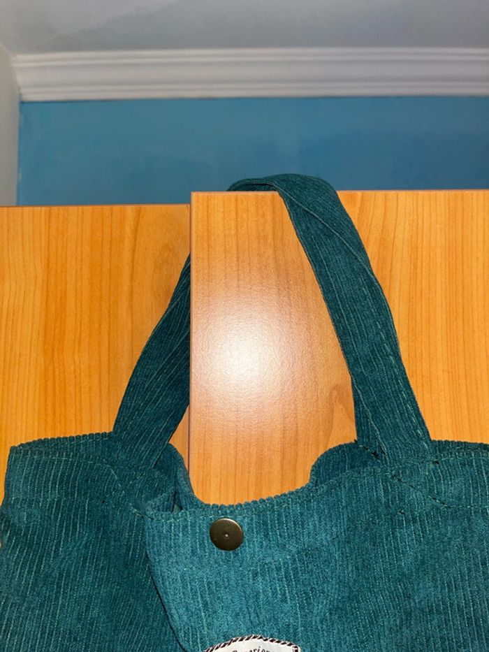 Sac à mains en velours vert foncé (petit) - photo numéro 4