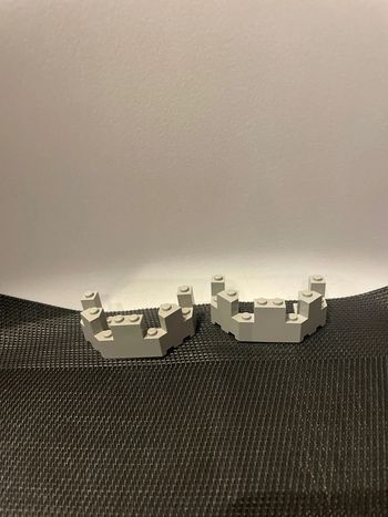 Lego Castle lot 2 créneaux remparts gris clair 4x8x2 1/3 lego officiel