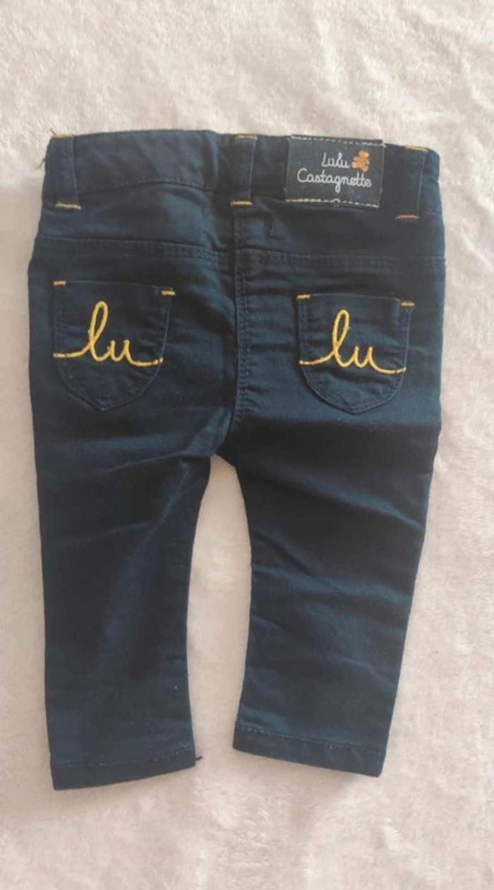 Jeans bleu marine 6 mois - photo numéro 3