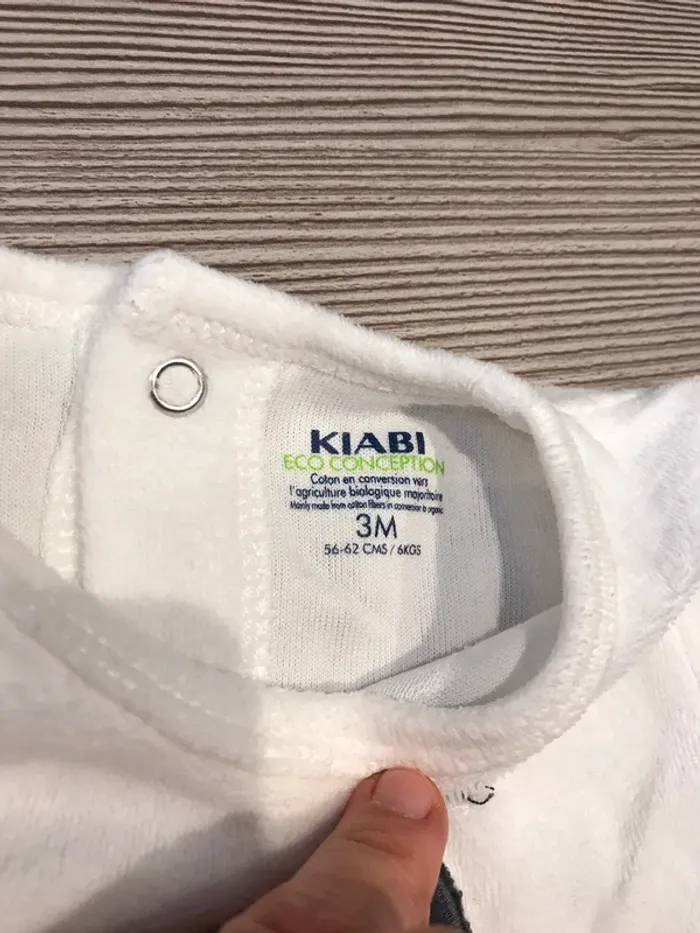 Pyjama velours garçon 3 mois Kiabi - photo numéro 5