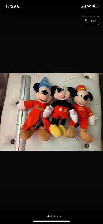 Ensemble de 3 peluche collector Mickey Disney