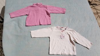 Lot de 2 hauts manches longues fille 12 mois