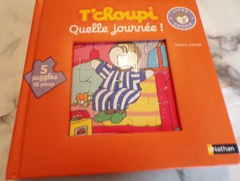 Livre Puzzle T'choupi Quelle journée  Nathan