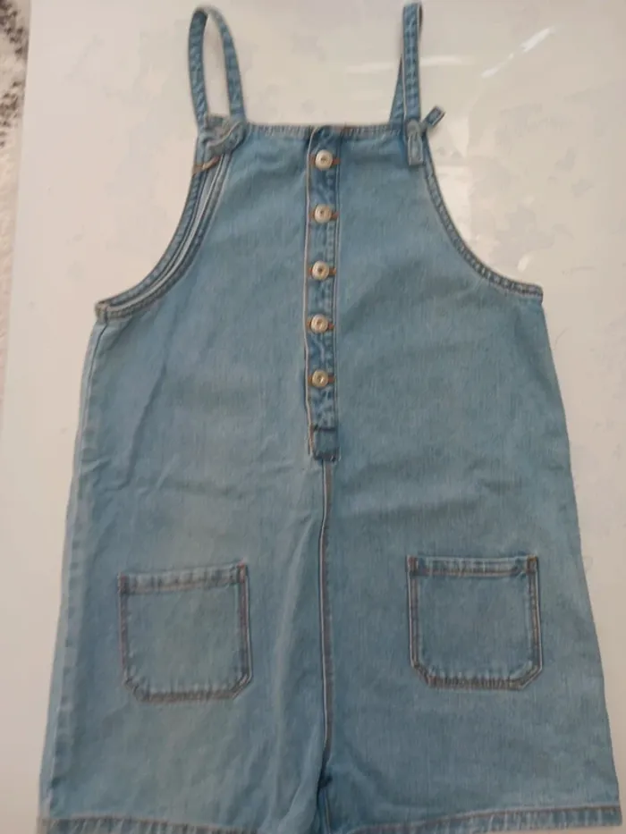 Combinaison courte en jean bleu 12 ans Vertbaudet 12 ans / 152 cm·Très bon état