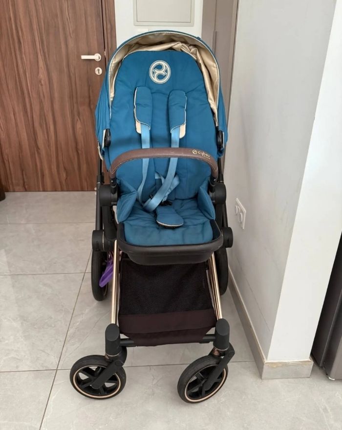 Poussette trio Cybex Priam platinum bleu - photo numéro 2