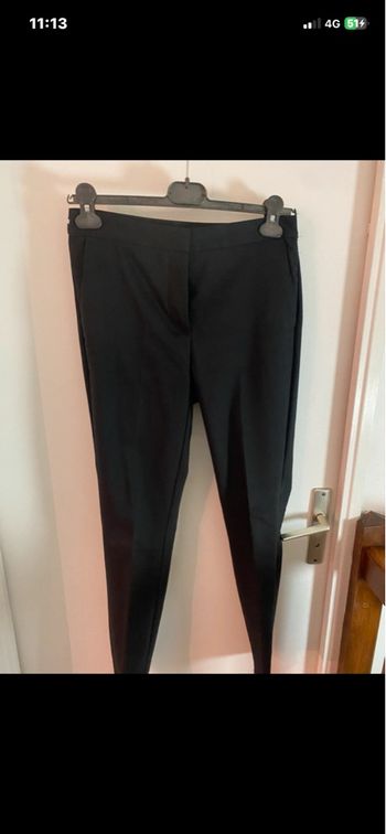 Pantalon tailleur noir femme