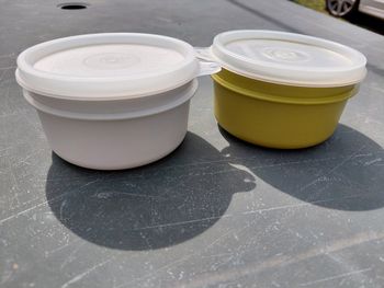 Tupperware lot de 2 petites boite ronde vintage 
