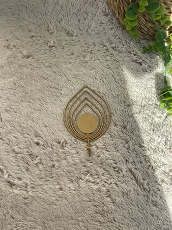 Patère mural en forme de feuille doré - CASA