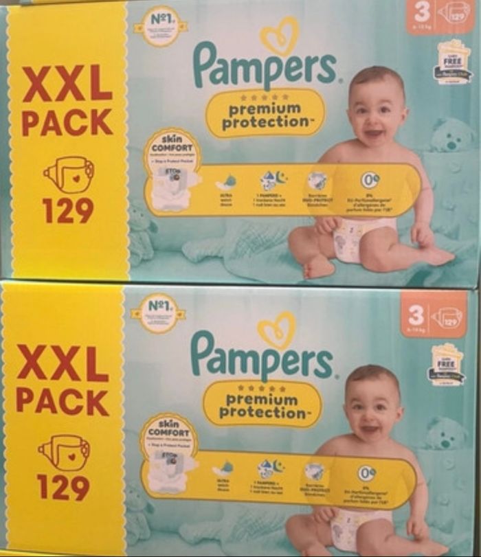2 cartons de couches taille 3