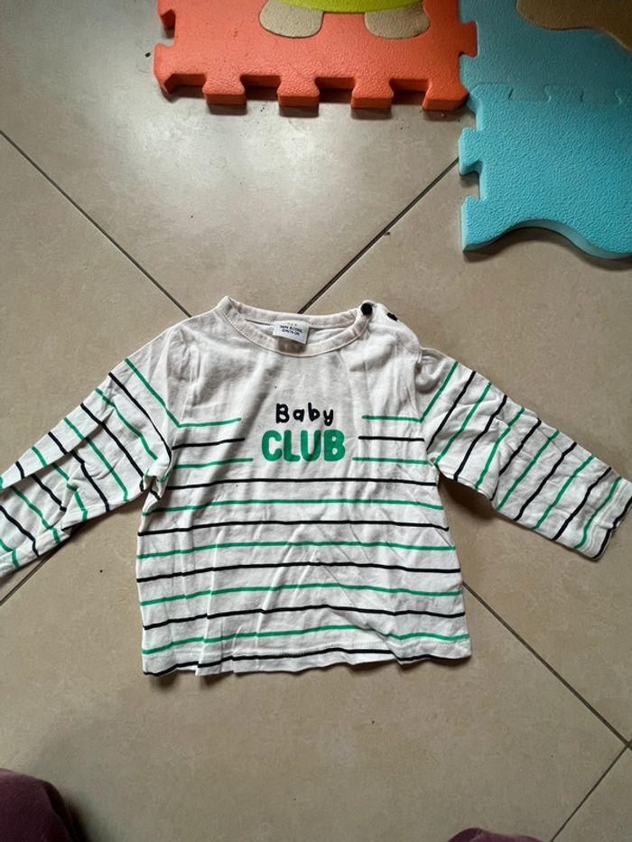 T-shirt manche longue taille 74 cm