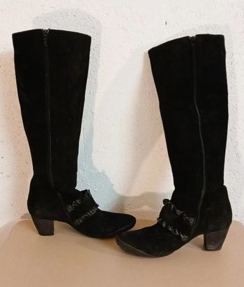 🖤 Bottes en daim noir Rosemétal – Chic & vintage – Taille 37.5
