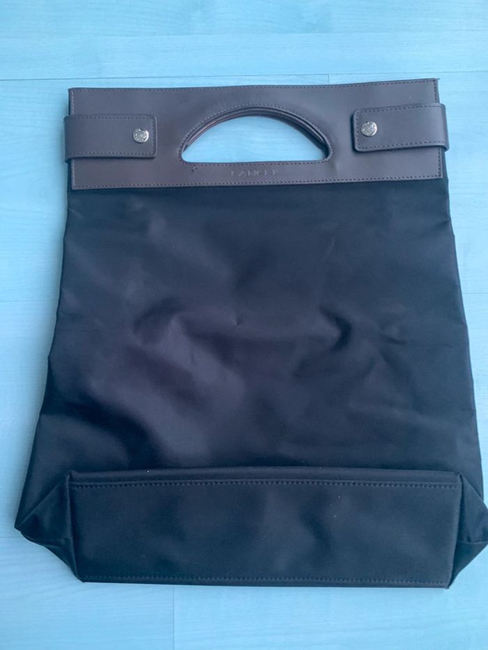 Sac à main pliable lancel noir et marron - photo numéro 3