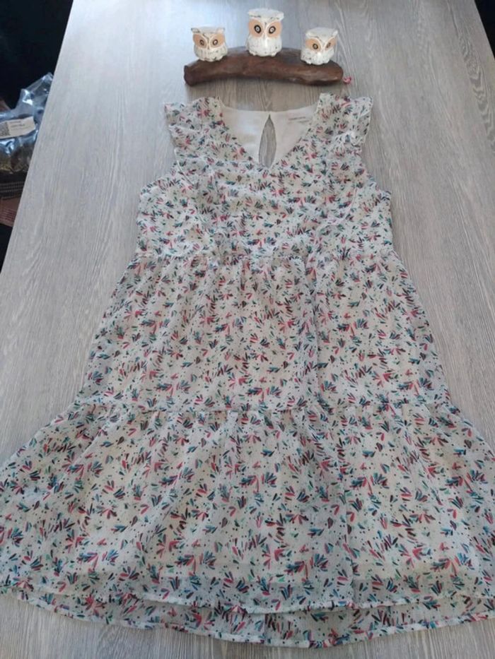 Robe cache cache fleurie brillante taille m - photo numéro 3