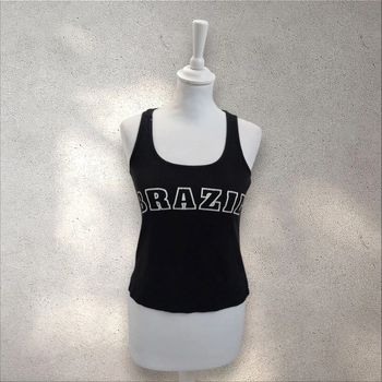 Débardeur noir imprimé Brazil taille S