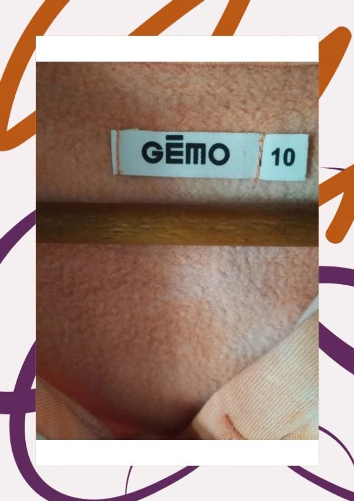 🧡 Sweat à capuche - en molleton doux - orange - 10 ans - Gémo 🧡 - photo numéro 3