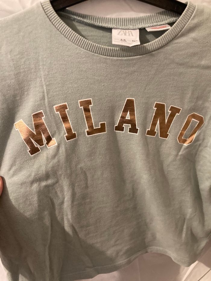 Sweat ZARA “MILANO” – 4/5 ans – très bon état - photo numéro 3