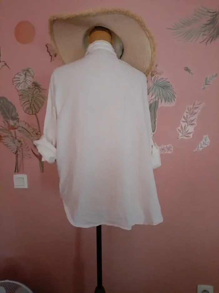 Chemise crème/écrue 100% coton - photo numéro 6