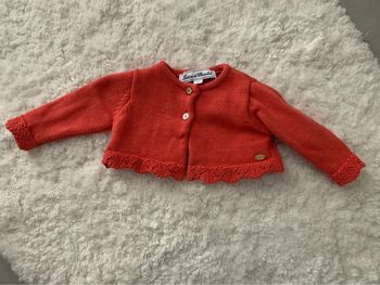 Boléro tartine et chocolat corail neuf