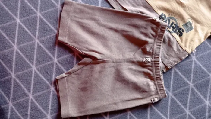 🦁Ensemble polo manches longues et pantalon, Lapin bleu, 12 mois 74cm - photo numéro 2