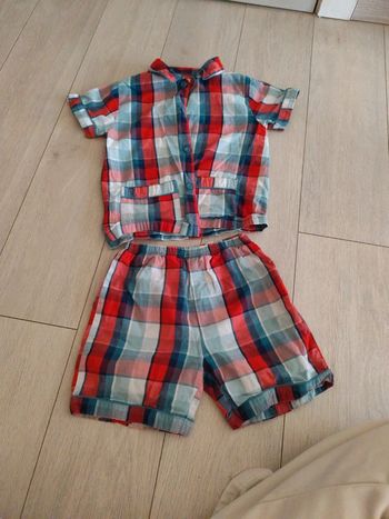 Ensemble short et chemise garçon
