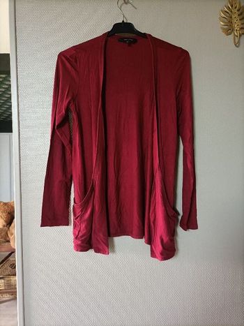 Gilet bordeaux avec deux poches