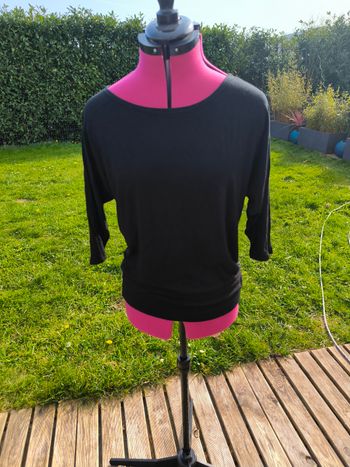 Haut ample noir manches 3/4 