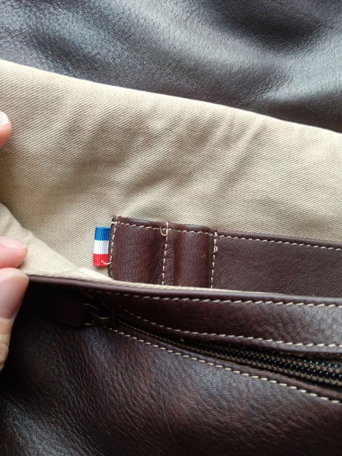 Sac en cuir fait main esprit des Pyrénées - photo numéro 4