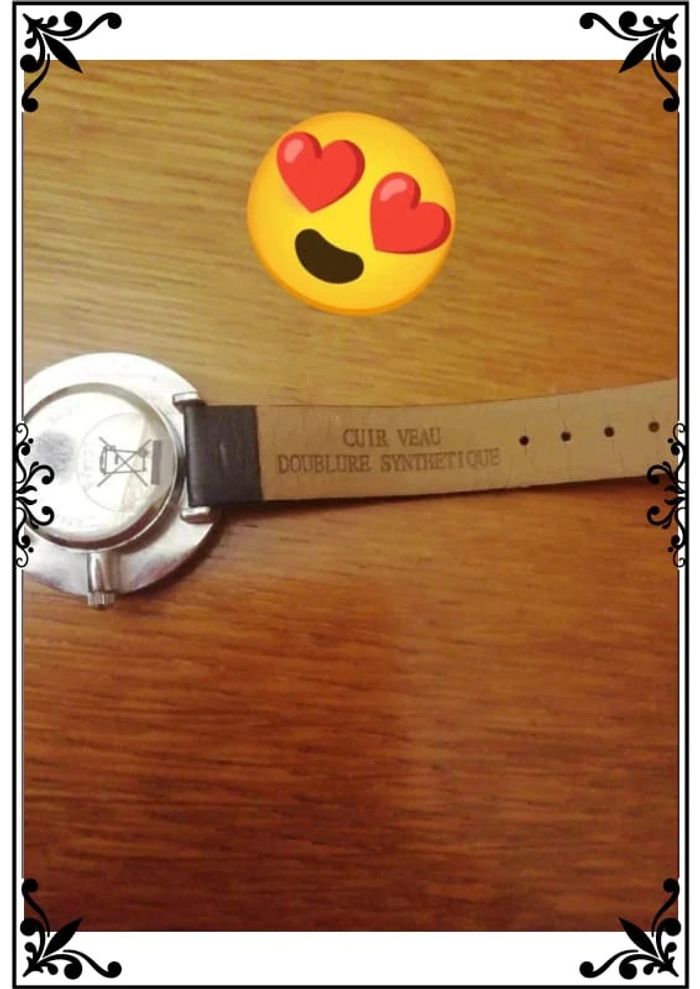 Montre noire cuir de veau - photo numéro 10