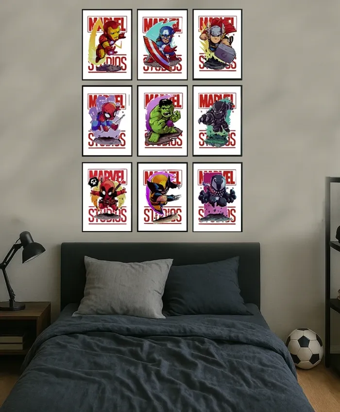 Affiches “Mini Marvel” pour chambre enfant - photo numéro 3