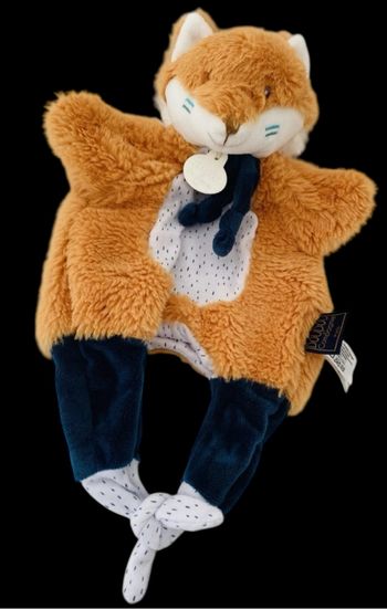 ❤️B5457 Doudou Renard Fox Orange Blanc  DOUDOU ET COMPAGNIE Marionnette