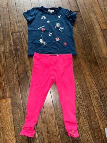 T-shirt et legging catimini 18 mois