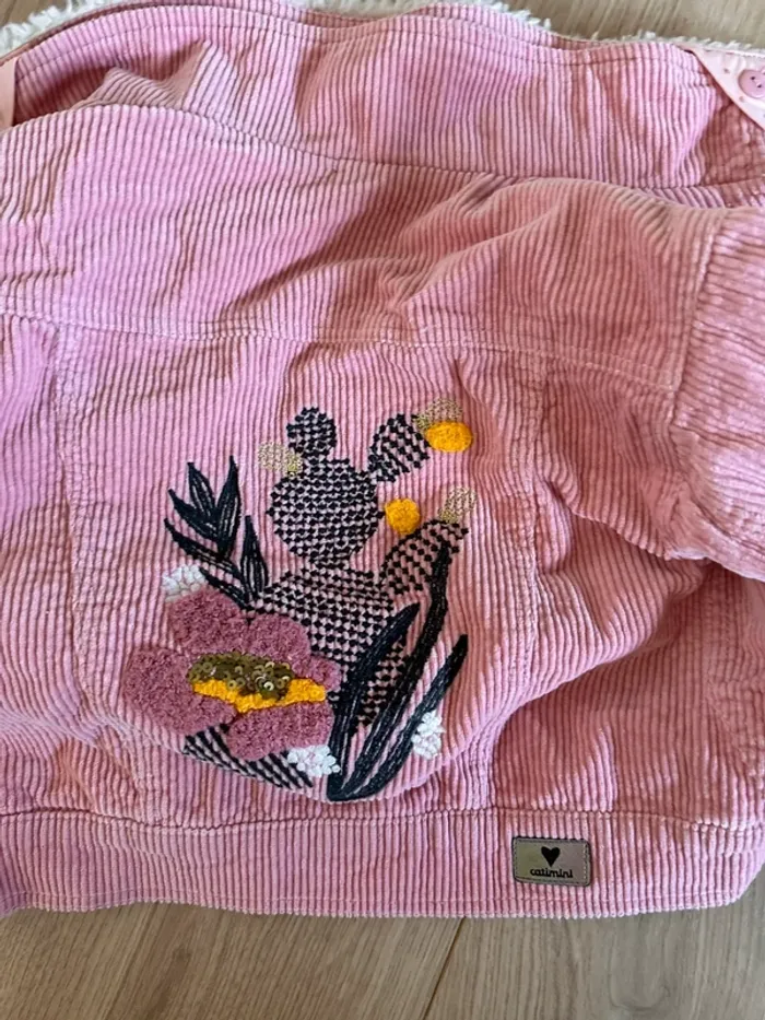 Veste en velours brodée Catimini 98 - photo numéro 2