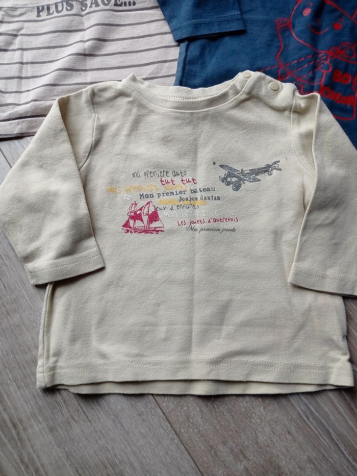 Lot 3 tee shirt manches longues - photo numéro 2