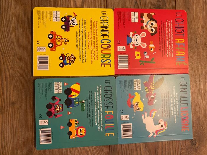 Lot 4 livres multicolores