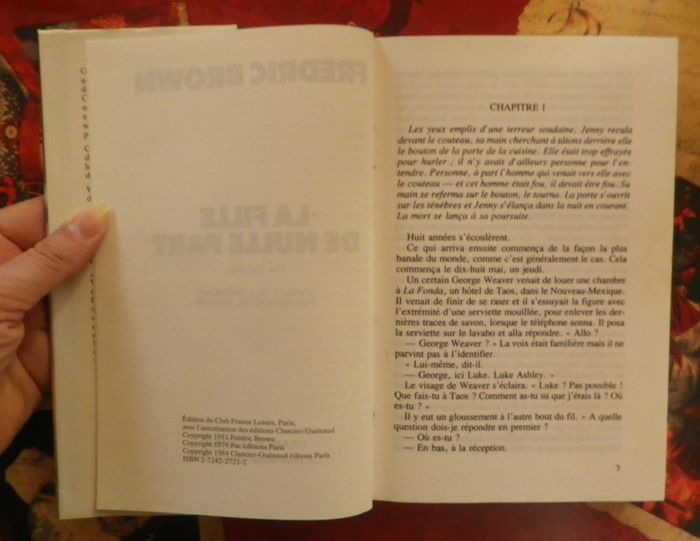 La fille de nulle part de Fredric Brown Ed. France Loisirs - photo numéro 5
