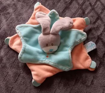 Doudou plat étoile lapin Stello- Baby Nat