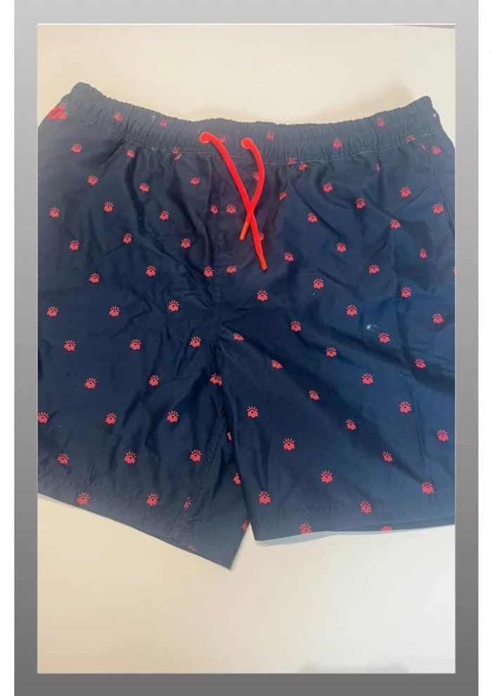 Short de bain bleu marine et rose avec des soleils Petrol Taille XXL