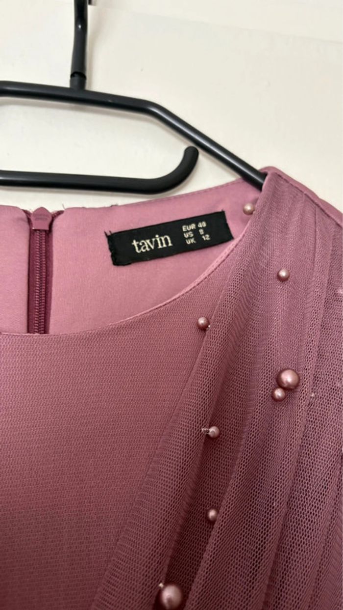 Robe de soirée mauve femme taille L - photo numéro 3
