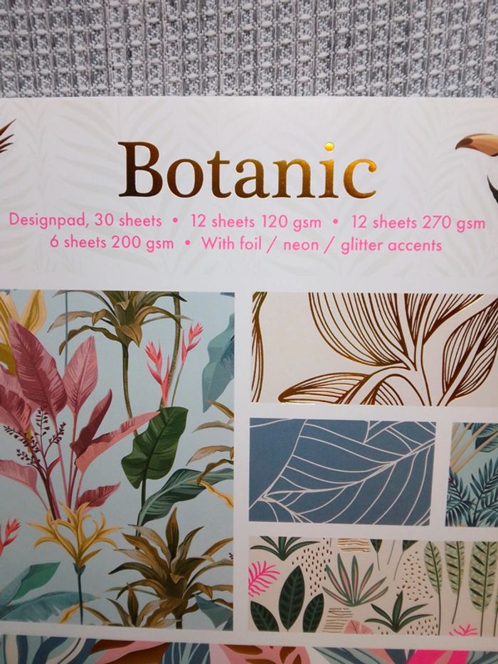 Bloc de papier création design "Botanic"/ Scrapbooking - photo numéro 2