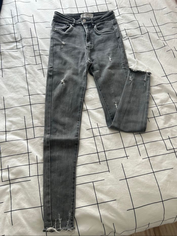 Jean slim gris