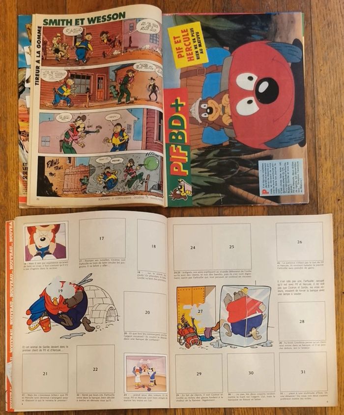 Ancien pif gadget avec album pif et hercule + poster Michael Jackson N°1093 1990 vintage - photo numéro 5