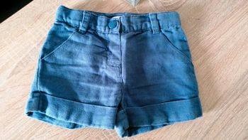 Short bleu léger obaibi 12mois