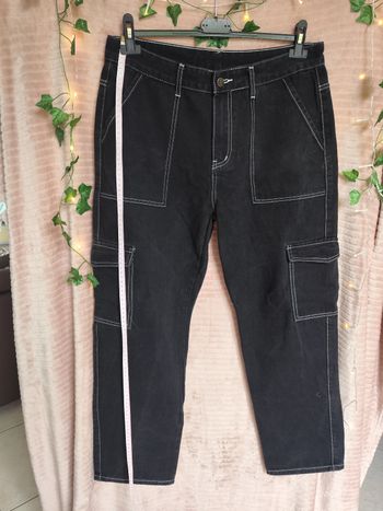 Pantalon noir jambes larges 42