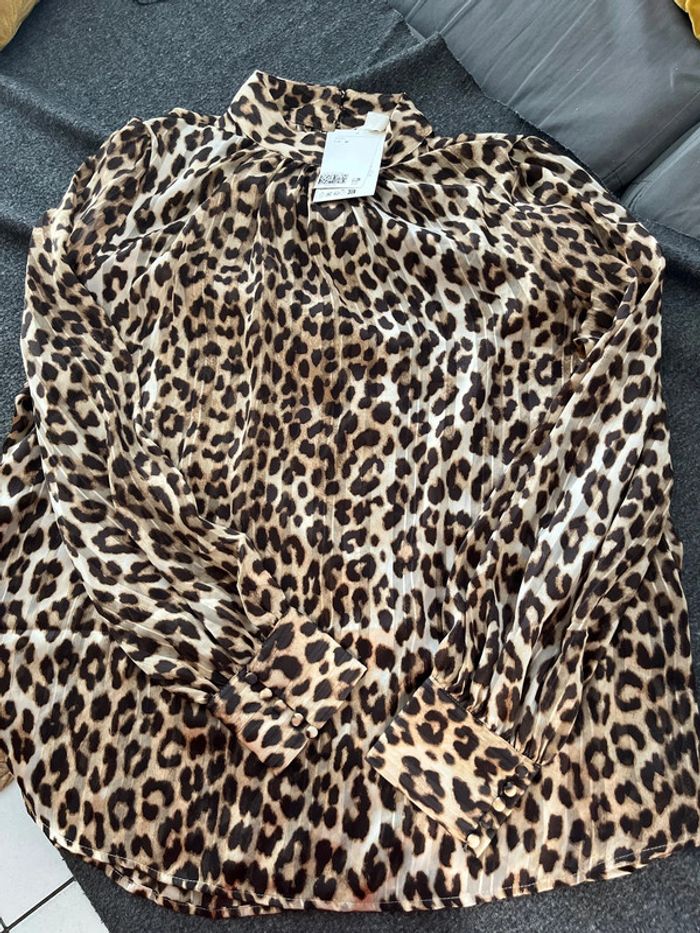 Blouse imprimée léopard H&M - Taille M - photo numéro 3