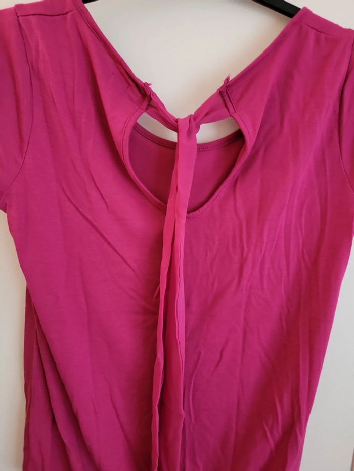 T shirt in extenso fuschia - photo numéro 6