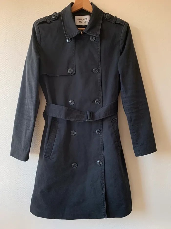 Trench noir Galeries Lafayette - photo numéro 2